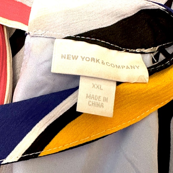 New York & Co. XXL Halter Dress with Tie-Back Neck and Self-Fabric Belt - Picture 8 of 8